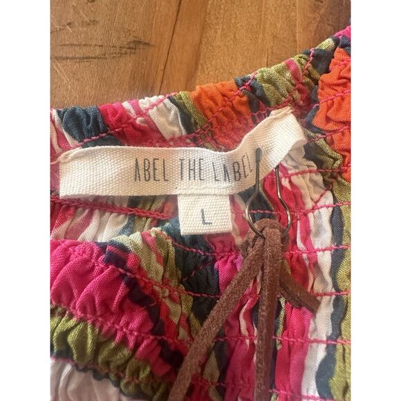 Abel The Label Anthropologie One Shoulder Kelissa Dress Size Large Maxi Resort - Picture 10 of 14